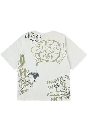 T-shirt in cotone bianco EVISU | 2ESHTM6TS1098ECUX