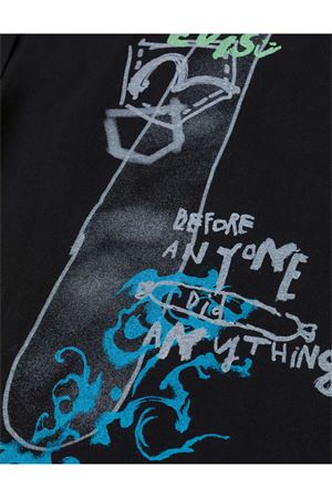 Hand-drawn Daicock and Multi-pocket Graffiti T-shirt EVISU | 2ESHTM6TS1100BLKX