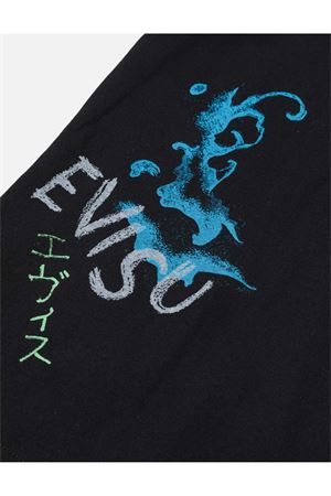 Hand-drawn Daicock and Multi-pocket Graffiti T-shirt EVISU | 2ESHTM6TS1100BLKX