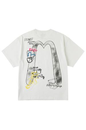 Hand-drawn Daicock and Multi-pocket Graffiti T-shirt EVISU | 2ESHTM6TS1100ECUX