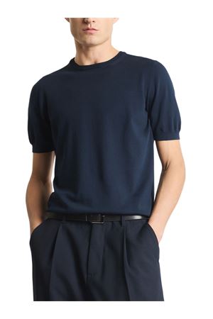 T-shirt in blue Cotton Knit FAY | NMMC152175TOHPU811