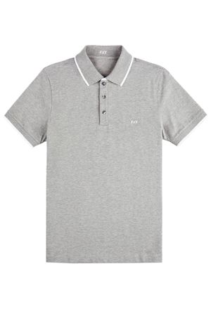 Polo in misto cotone grigio FAY | NPMB252140STDWB201