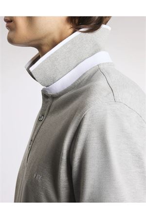 Polo in misto cotone grigio FAY | NPMB252140STDWB201