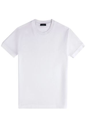 T-shirt Comfort Fit in Piquet di Cotone Bianco FAY | NPMB352136TZEFB001