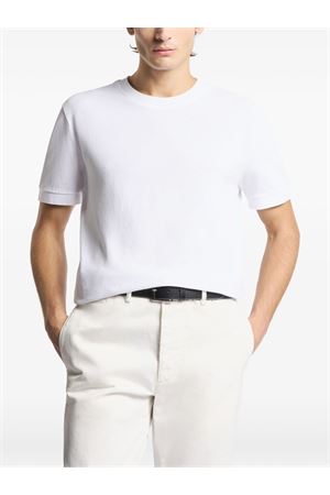 T-shirt Comfort Fit in Piquet di Cotone Bianco FAY | NPMB352136TZEFB001