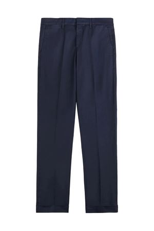 Pantaloni Slim Fit in Gabardine Stretch Blu FAY | NTM8652187TGURU824