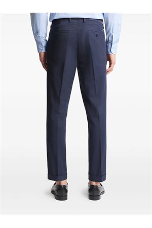 Pantaloni Slim Fit in Gabardine Stretch Blu FAY | NTM8652187TGURU824