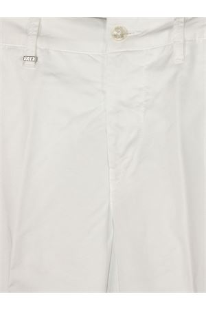 Slim-fit chinos white stretch cotton FAY | NTW8052531TWBTB001