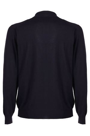 Polo in lana superfine blu scuro FEDELI | MU0070156