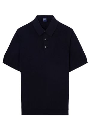 Polo in cotone blu FEDELI | MU0D5910828