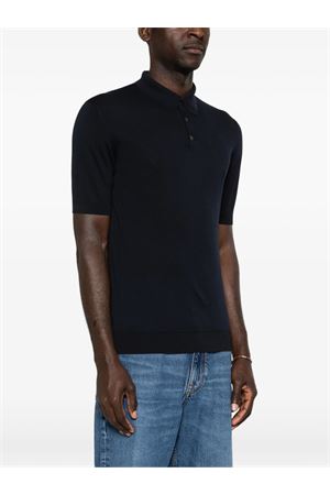 Polo in cotone blu FEDELI | MU0D5910828