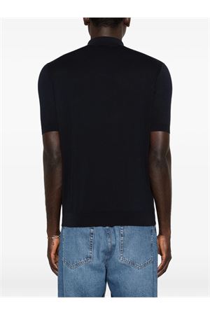 Polo in cotone blu FEDELI | MU0D5910828