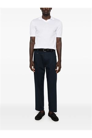 Polo in maglia di cotone biologico bianco FEDELI | MU0D591441