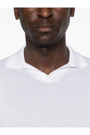 Polo in maglia di cotone biologico bianco FEDELI | MU0D591441