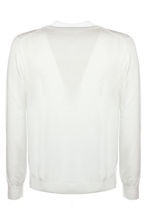 White Organic Cotton Crewneck Sweater FEDELI | MU0D801541