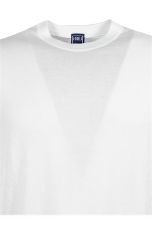 White Organic Cotton Crewneck Sweater FEDELI | MU0D801541