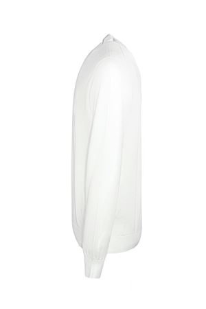 White Organic Cotton Crewneck Sweater FEDELI | MU0D801541