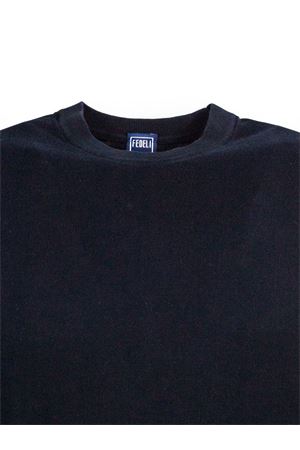 Blue Organic Cotton Crewneck Sweater FEDELI | MU0D8015828