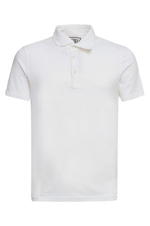 Polo a maniche corte in jersey di cotone bianco FEDELI | TUD0012041