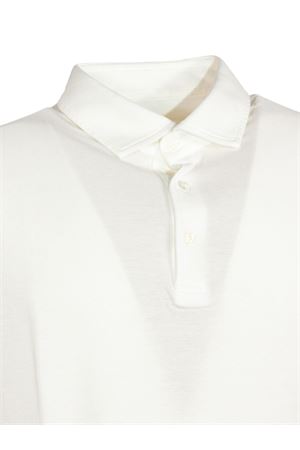 White Cotton Piquet Polo FEDELI | TUF0013041