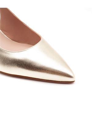 Gold metallic leather slingback pumps FESTA | ARTEMIDESLUXORPLATINO