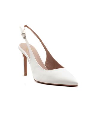 Décolleté slingback in raso bianco FESTA | ARTEMIDESRASOBIANCO