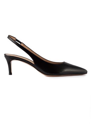 Dalila slingback in black brushed leather FESTA | DALILASNAPPANERO