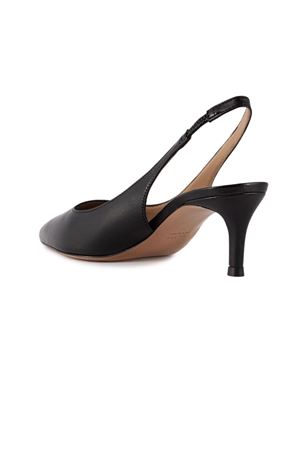 Dalila slingback in black brushed leather FESTA | DALILASNAPPANERO