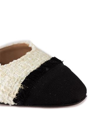 Ivory bouclè Ficus sandal FESTA | FICUSNEROAVORIO