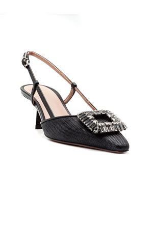 Slingback décolleté Julien in tessuto nero FESTA | JULIENNERO