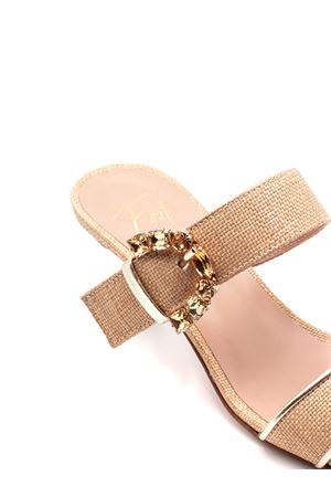Sandalo Orienna in tessuto beige FESTA | ORIENNALINOPLATINO