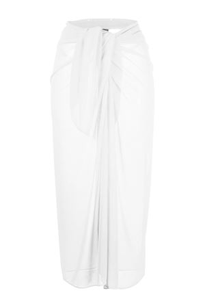 Long white tulle pareo FISICO | CP06L0F0001