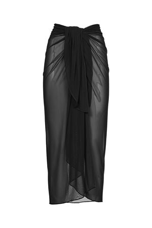 Long black tulle pareo FISICO | CP06L0F0009