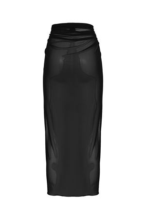 Long black tulle pareo FISICO | CP06L0F0009