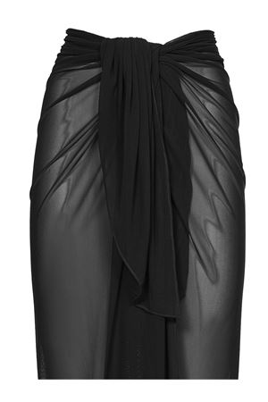 Long black tulle pareo FISICO | CP06L0F0009