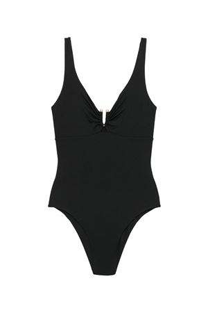 Black microfiber one-piece FISICO | FC81M0F0009