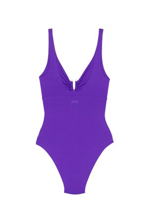 Purple microfiber one-piece FISICO | FC81M0F0703