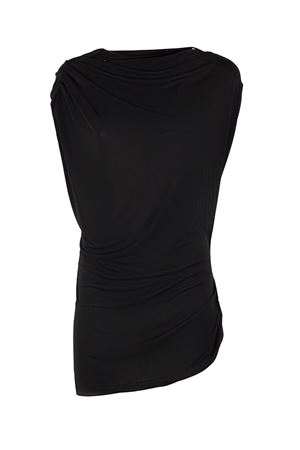 Top nero drappeggiato FISICO | FM33JVF0009