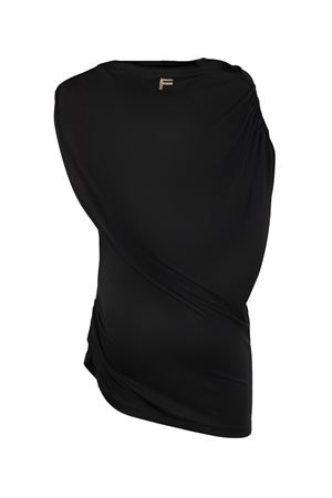 Top nero drappeggiato FISICO | FM33JVF0009