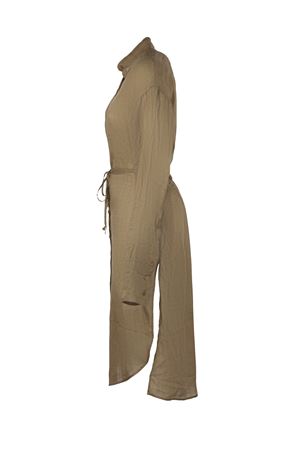Abito a camicia in ramie fango FISICO | FV69N0F0403