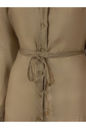 Abito a camicia in ramie fango FISICO | FV69N0F0403