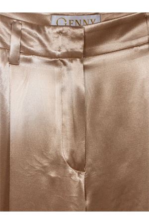 Pantalone in raso lucido, colore bronzo GENNY | 80AAA118N0695782