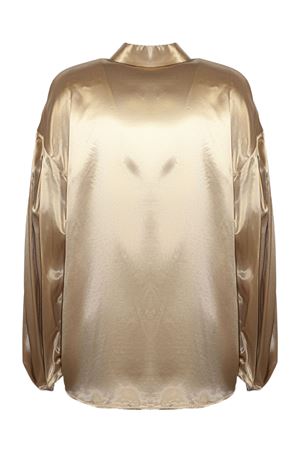 Shiny satin shirt, bronze colour GENNY | 80AAL648N0695782
