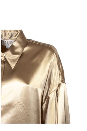 Shiny satin shirt, bronze colour GENNY | 80AAL648N0695782