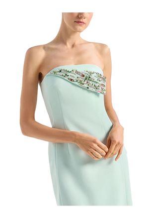 Embroidered Neckline Cady Bustier Dress GENNY | 80AAO401N0714189