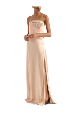 Abito lungo in satin beige GENNY | 80AAO440N0695782