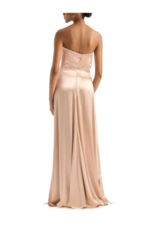 Abito lungo in satin beige GENNY | 80AAO440N0695782