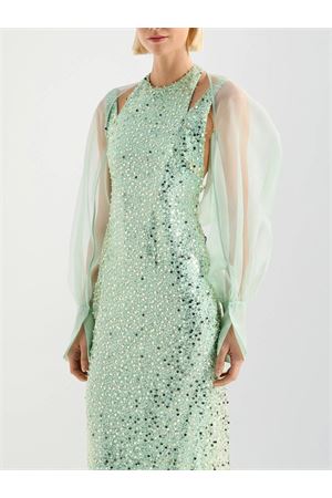 Coprispalle in pura seta verde GENNY | 80AAQ52AN0193197