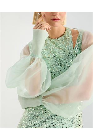 Coprispalle in pura seta verde GENNY | 80AAQ52AN0193197