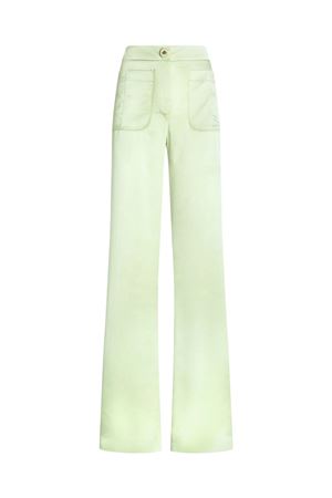 Pantaloni in tessuto fluido verde GENNY | 80AJA178N0783142